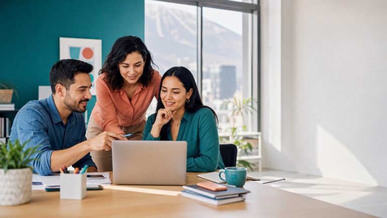 Equipo evaluando software para empresas de servicios en Chile